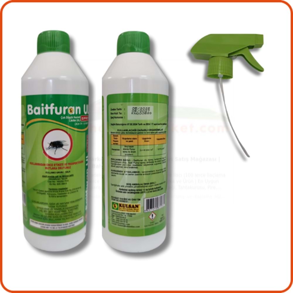 Baitfuran UL Kullanıma Hazır Karasinek Öldürücü Sprey| 450 ml