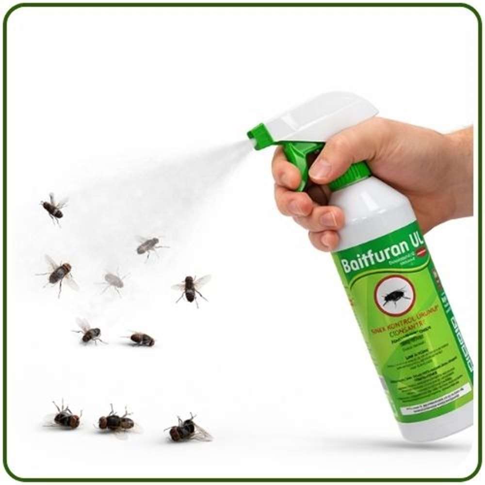 Baitfuran UL Kullanıma Hazır Karasinek Öldürücü Sprey | 450 ml