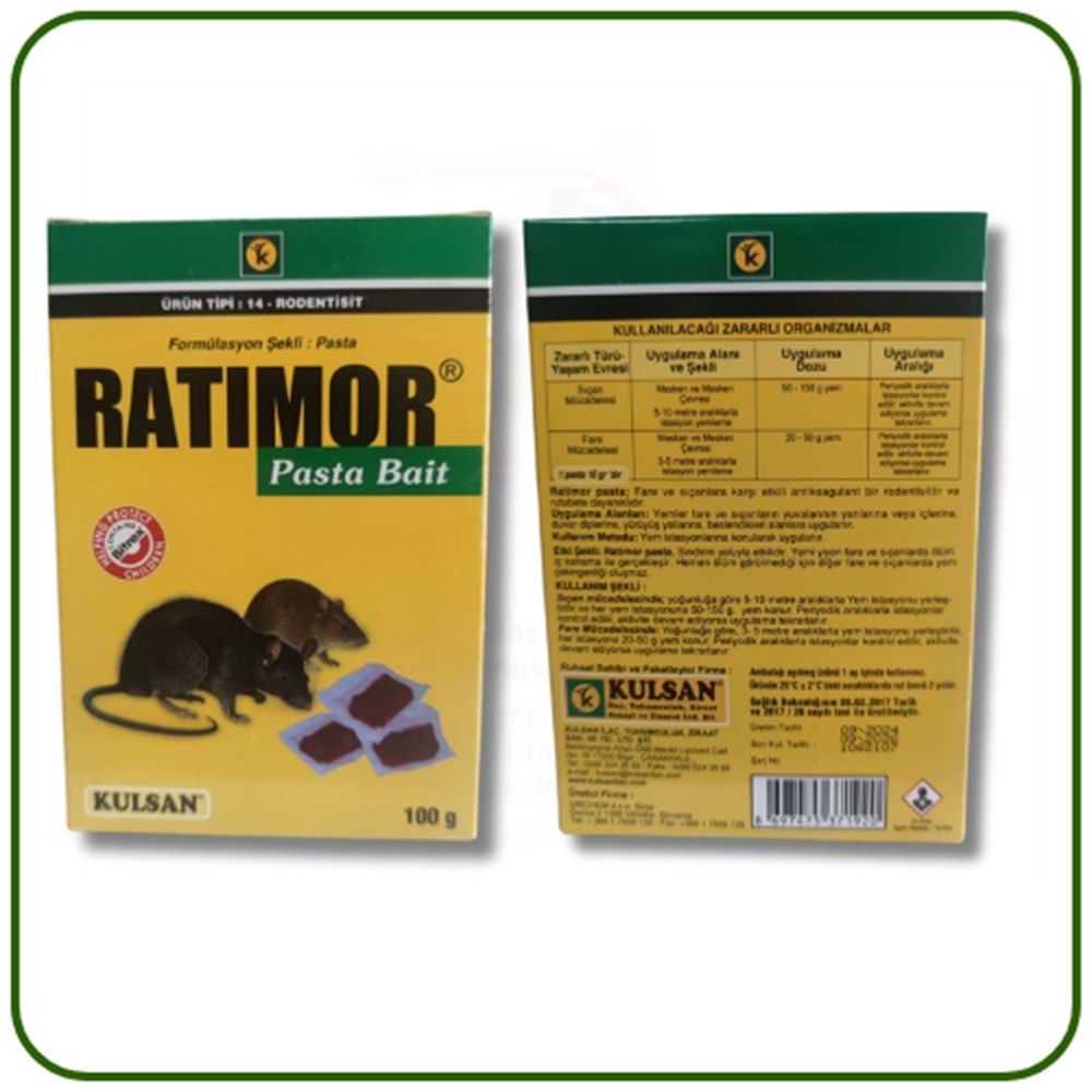 Ratimor Pasta Fare Zehiri | 100 Gram