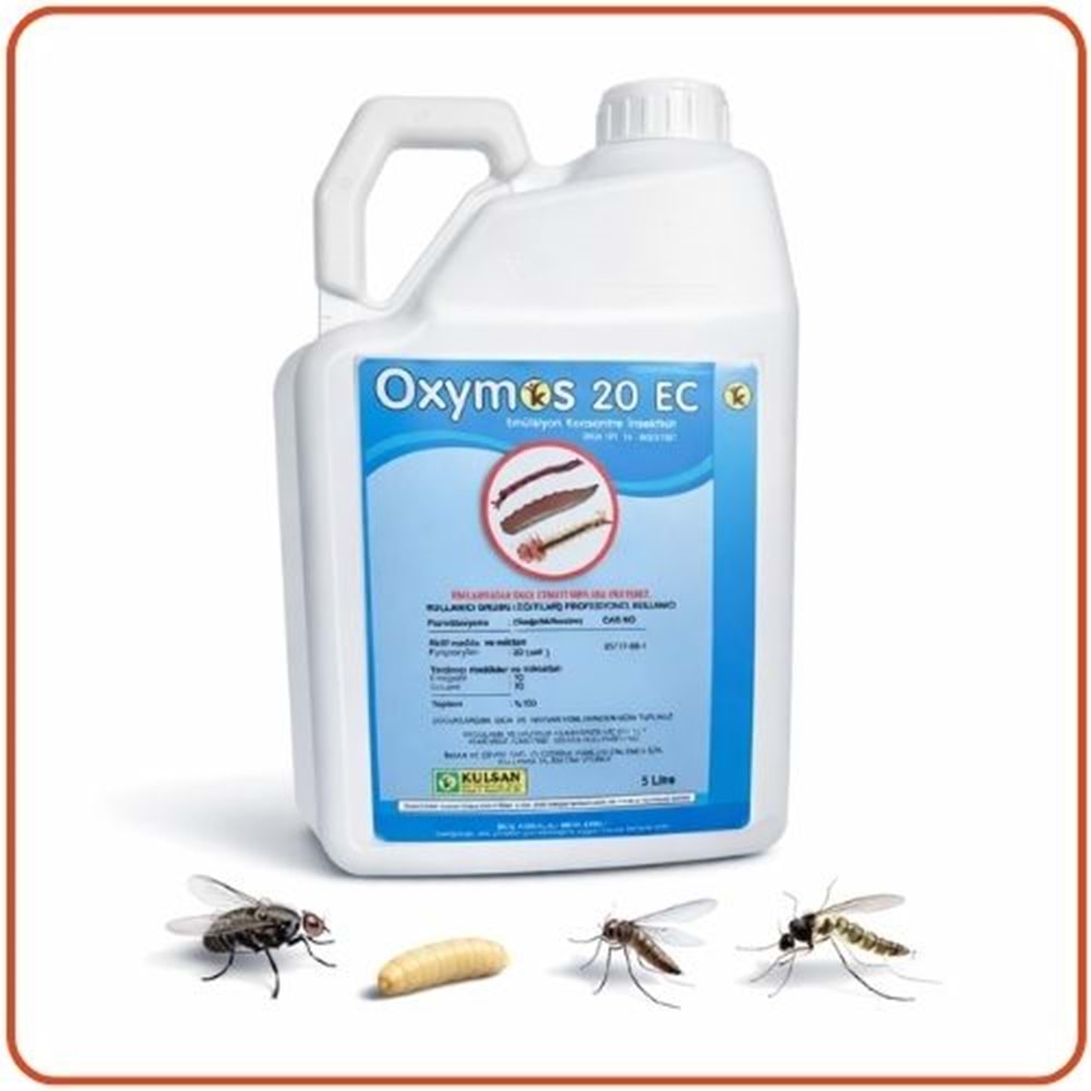 Oxymos 20 EC Larvasit Haşere | Karasinek | Sivrisinek | 5 Litre