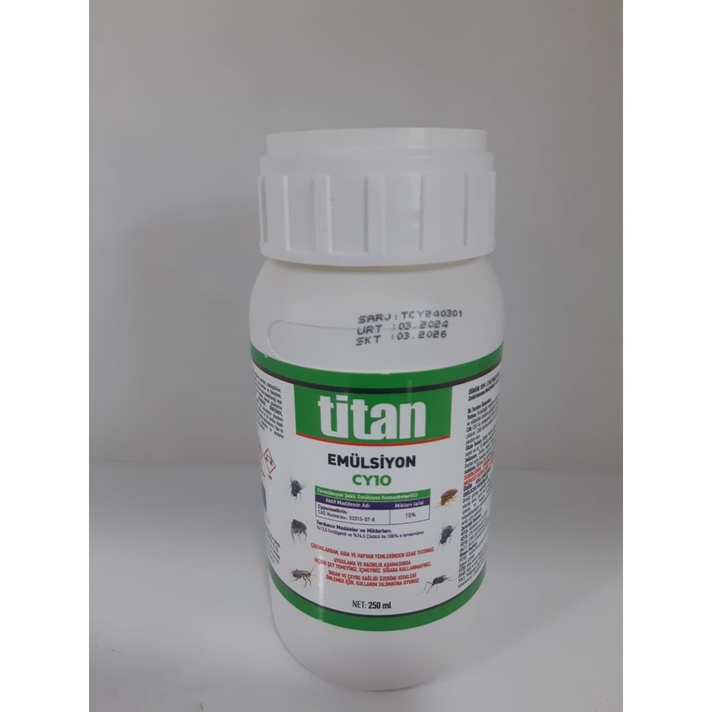 Titan Emülsiyon CY10 Kokulu Haşere Öldürücü | 250 ml