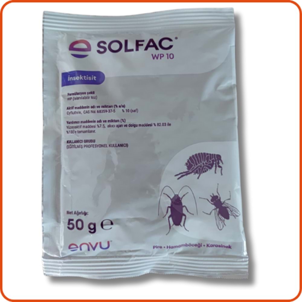 Bayer Solfac WP 10 Toz Haşere Öldürücü | 50 Gram