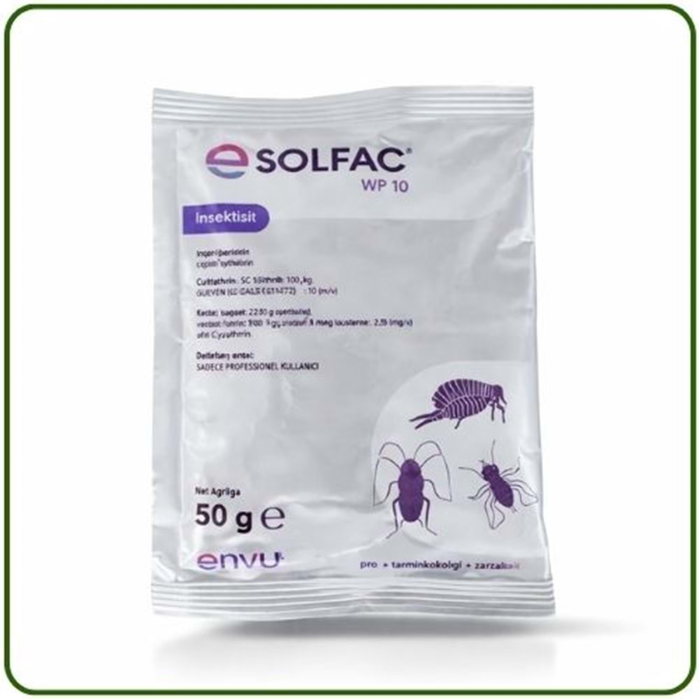 Bayer-Envu Solfac WP 10 Toz Haşere Öldürücü | 50 Gram