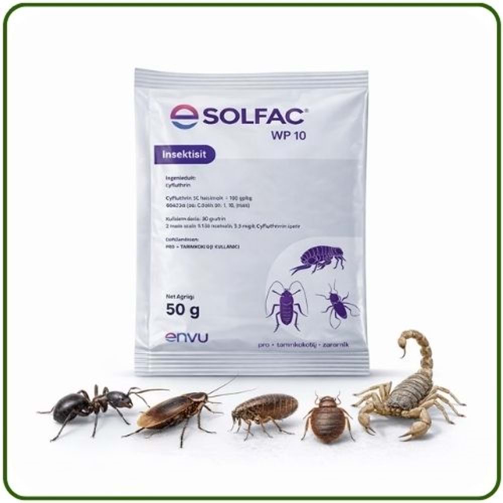 Bayer-Envu Solfac WP 10 Toz Haşere Öldürücü | 50 Gram