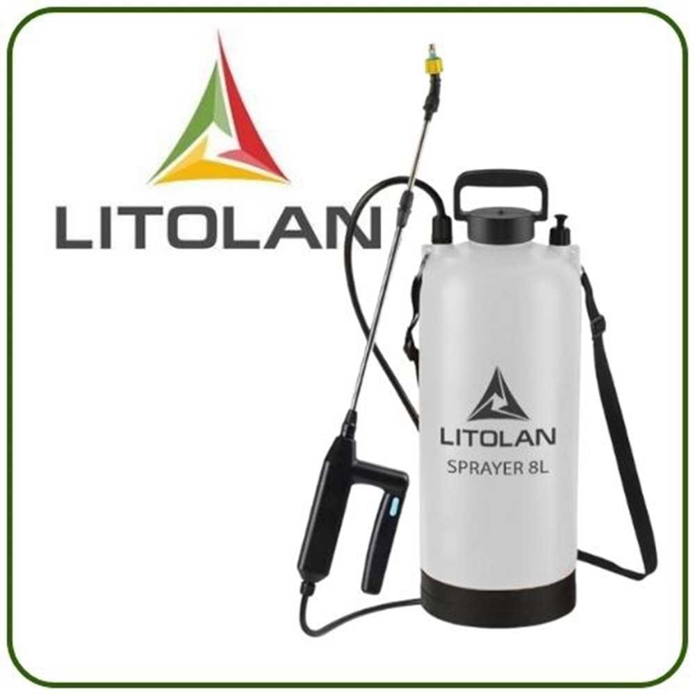 Litolan Elektrikli Püskürtücü Şarjlı Otomatik Sırt İlaçlama Pompası | 8 Litre
