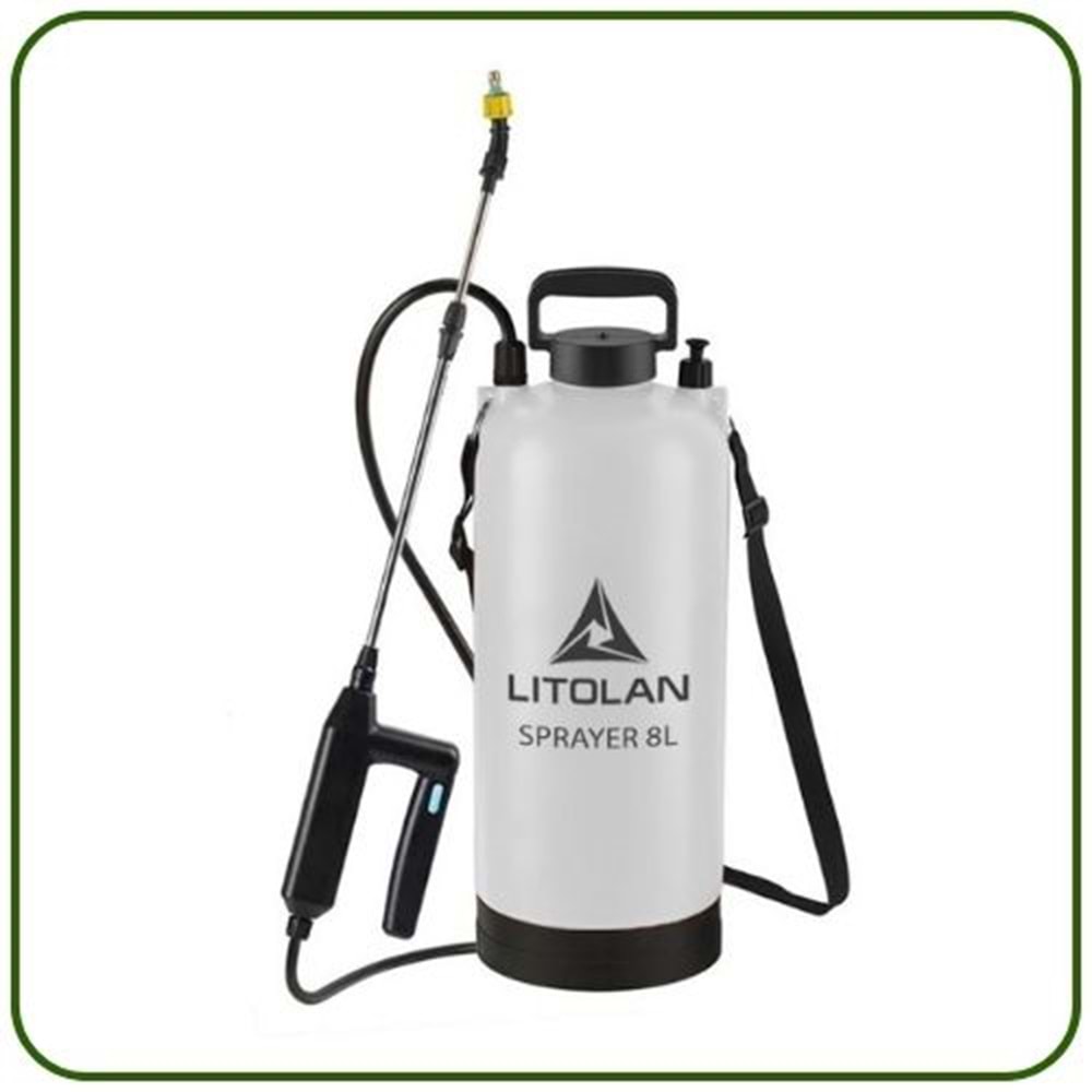 Litolan Elektrikli Püskürtücü Şarjlı Otomatik Sırt İlaçlama Pompası | 8 Litre