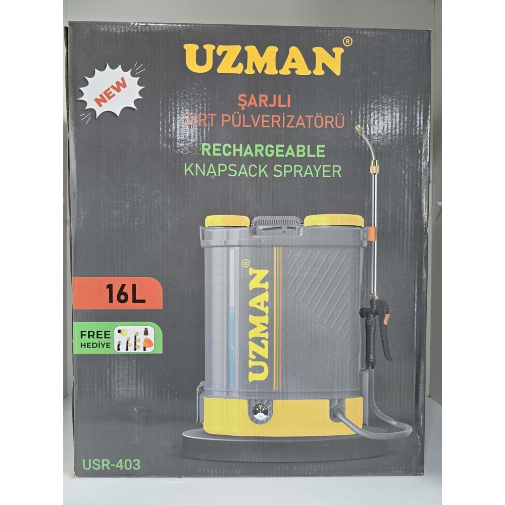 Uzman Şarjlı Sırt İlaçlama Pompası | 16 Litre