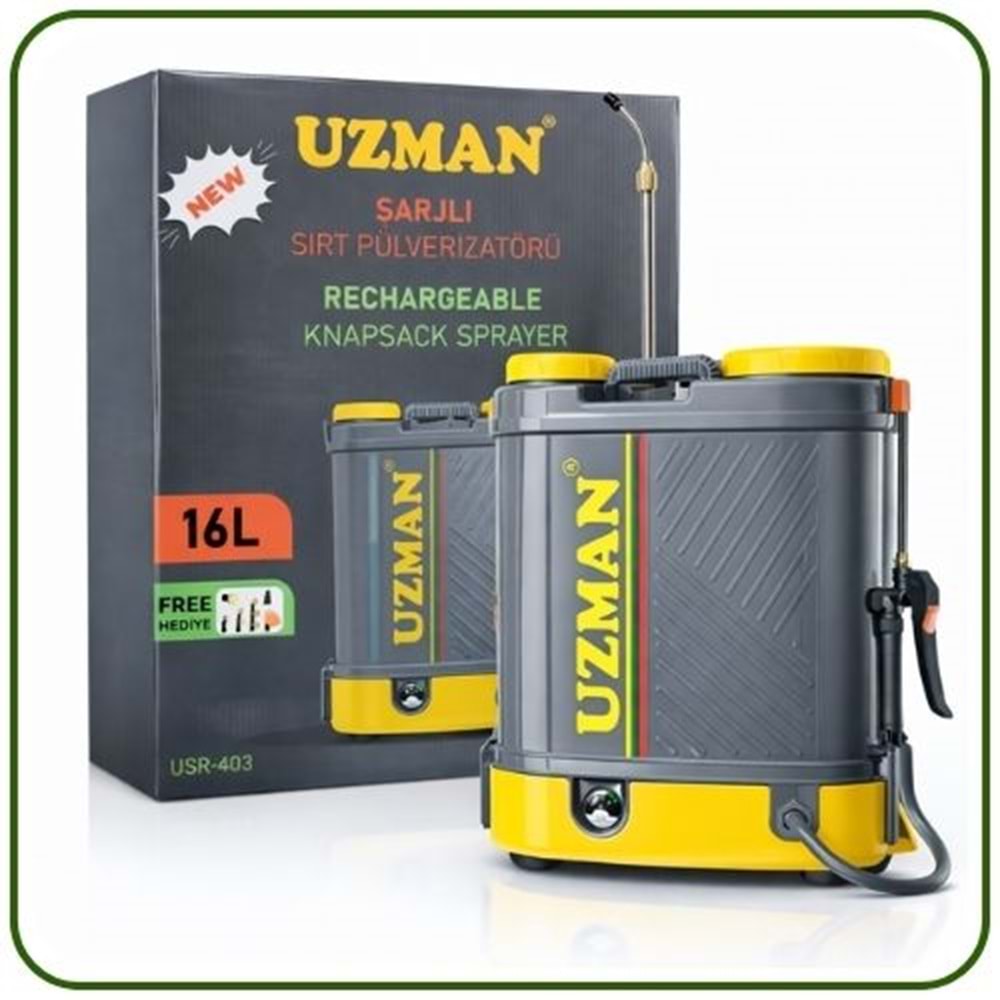 Uzman Akülü-Şarjlı Sırt İlaçlama Pompası | 16 Litre