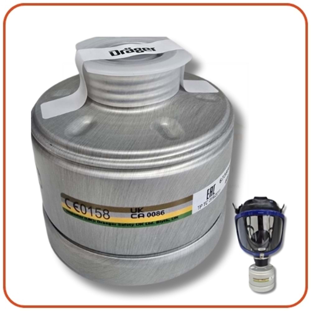 Drager X-Plore 6300 Tam Yüz İlaçlama Maskesi | Filtre Ayrı Satılır