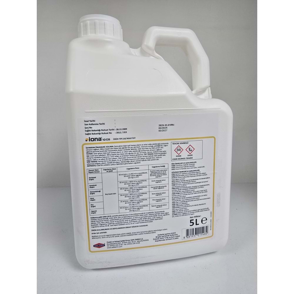 İona 10 CS Kokusuz Haşere Öldürücü | 5 Litre