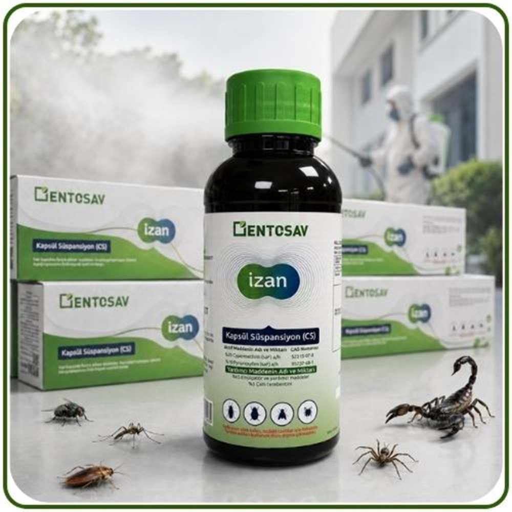 İzan Süspansiyon CS Haşere İlacı | 500 ml (Larva ve Ergin Etkisi Birarada)