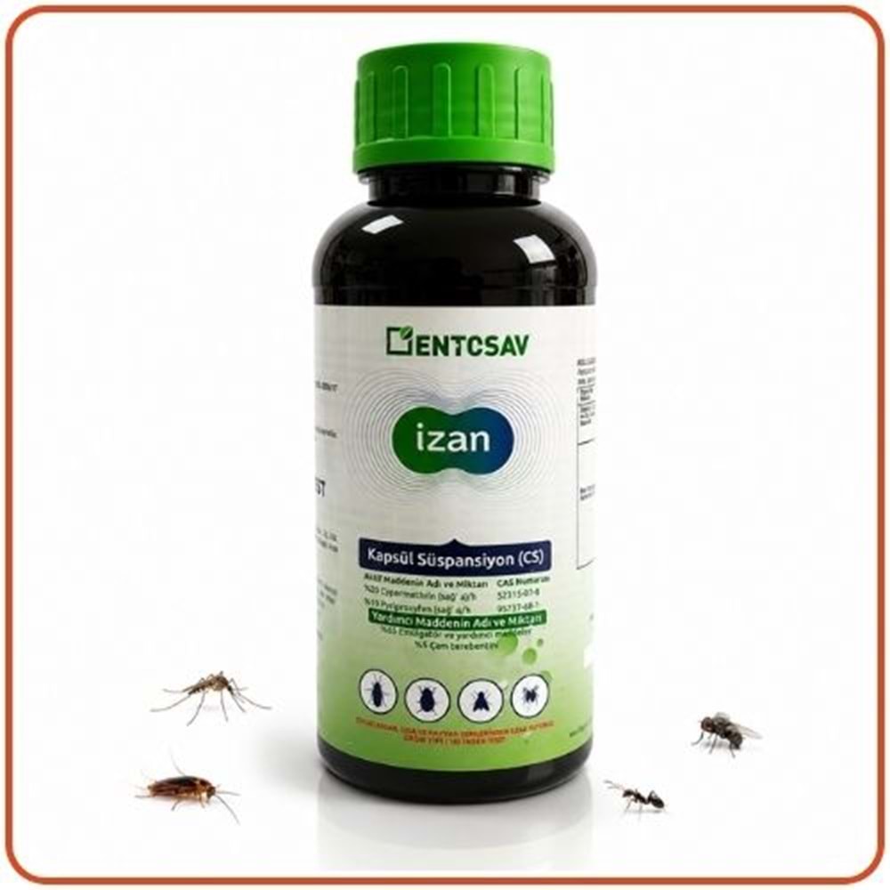 İzan Süspansiyon CS Haşere İlacı | 500 ml (Larva ve Ergin Etkisi Birarada)