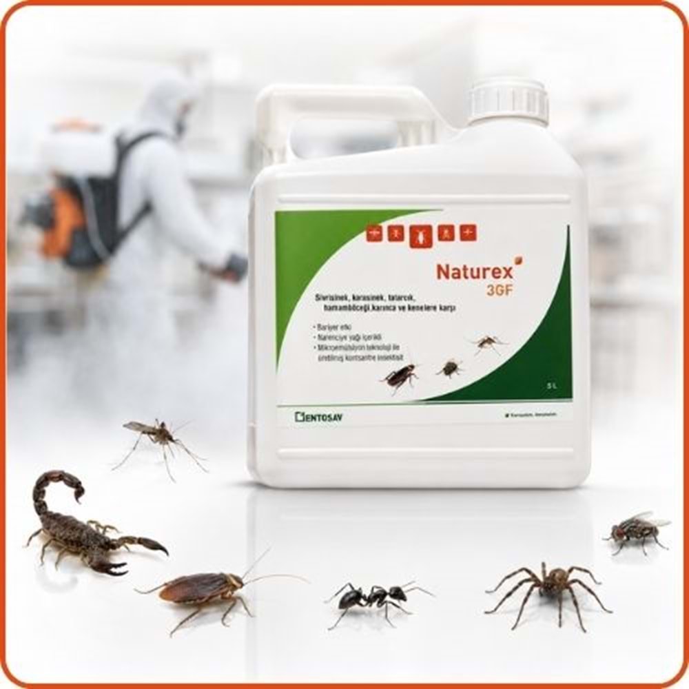 Naturex 3 GF Portakal Kokulu Haşere İlacı | 5 Litre