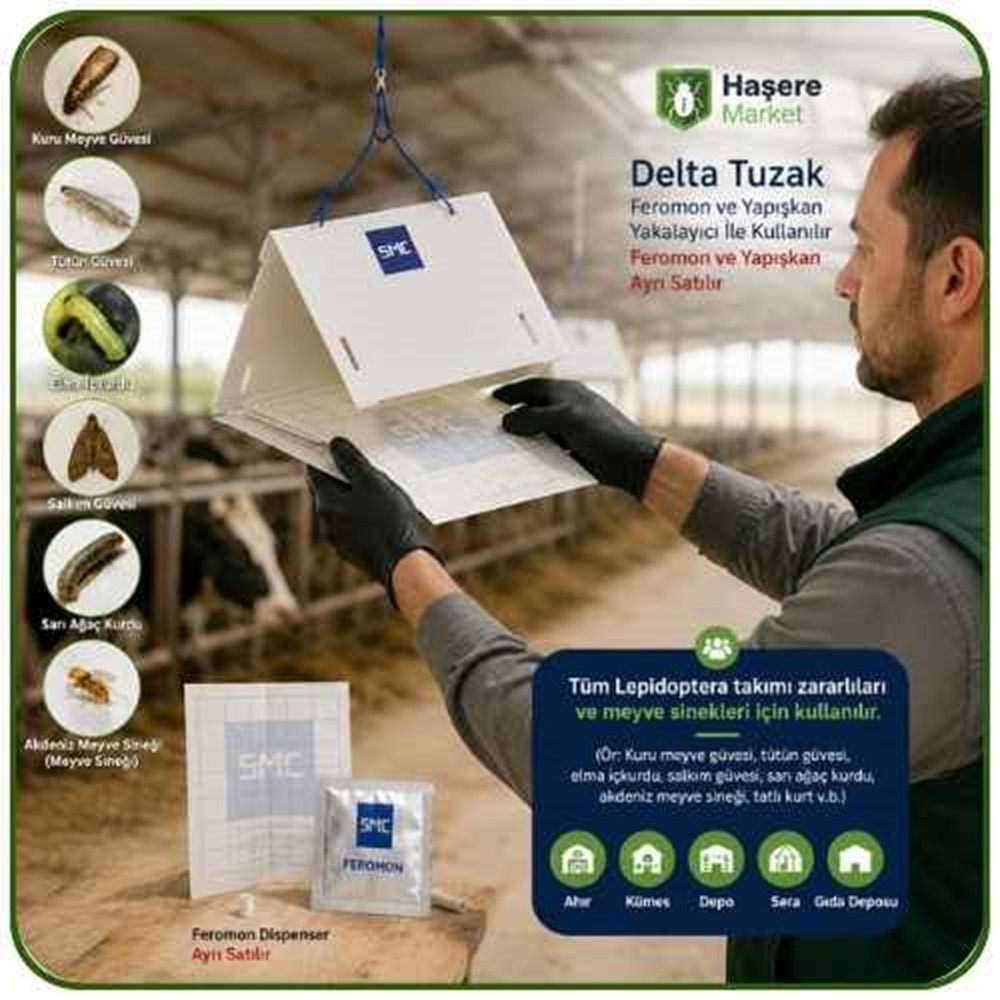 Delta Tuzak | Feromon ve Yapışkan Yakalayıcı Ayrı Satılır