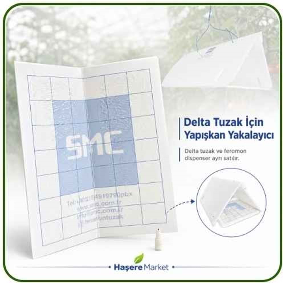 SMC Delta Tuzaklar İçin Yapışkan Tabla | Feromon ve Delta Tuzak Ayrı Satılır