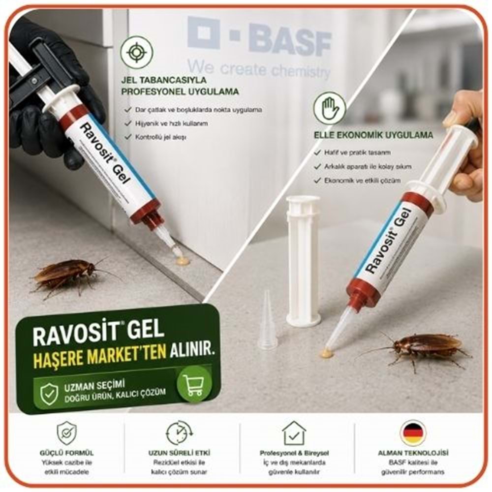 Ravosit Gel | Hamamböceği Kaloriferböceği Jel Yem | 30 Gram