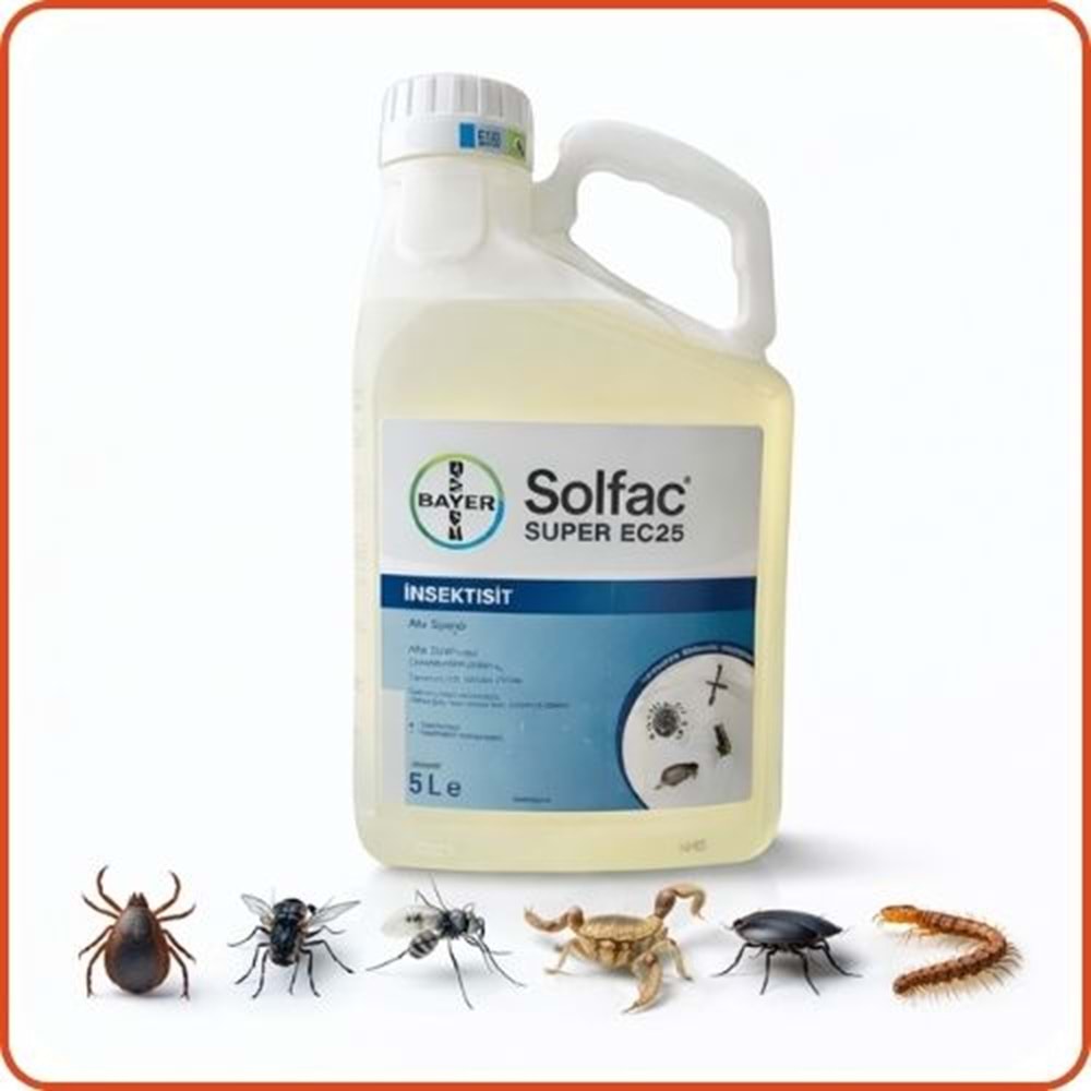 Bayer-Envu Solfac Süper EC 25 Kokulu Haşere İlacı | 5 Litre