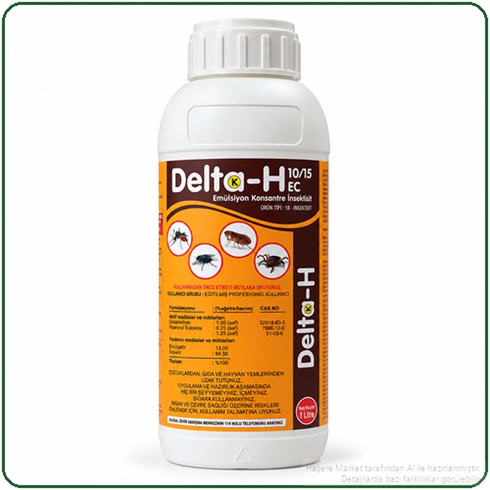 Delta-H 10/15 EC Kokulu Haşere İlacı | 1 Litre