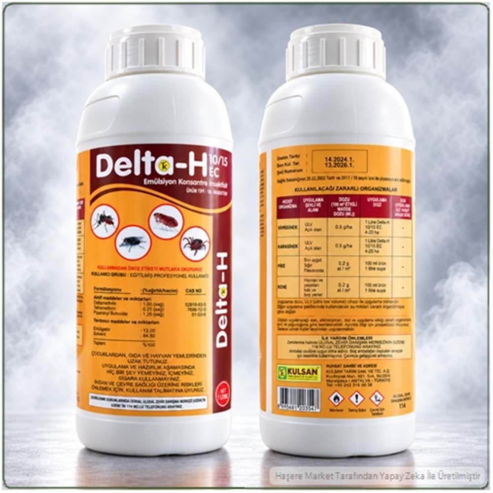 Delta-H 10/15 EC Kokulu Haşere İlacı | 1 Litre