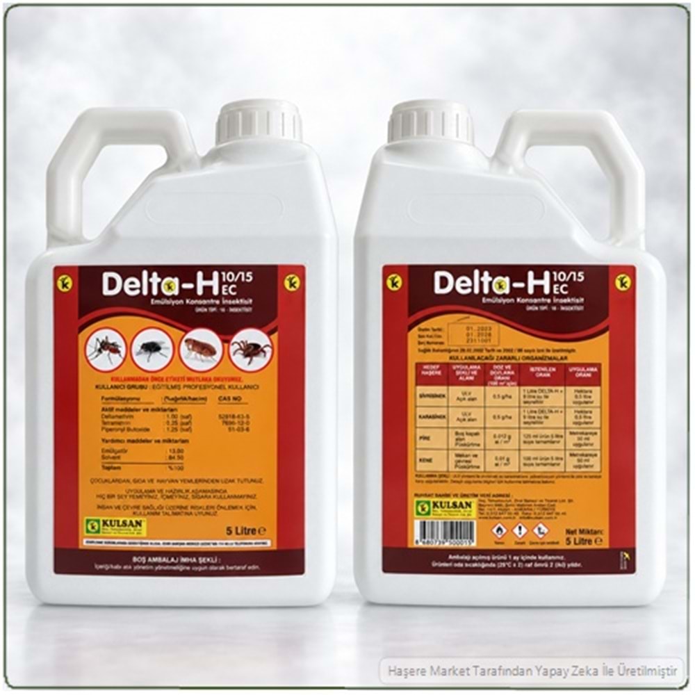 Delta-H 10/15 EC Kokulu Haşere İlacı | 5 Litre