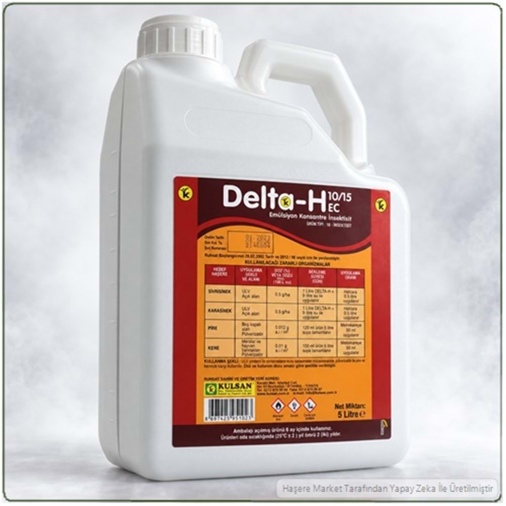 Delta-H 10/15 EC Kokulu Haşere İlacı | 5 Litre