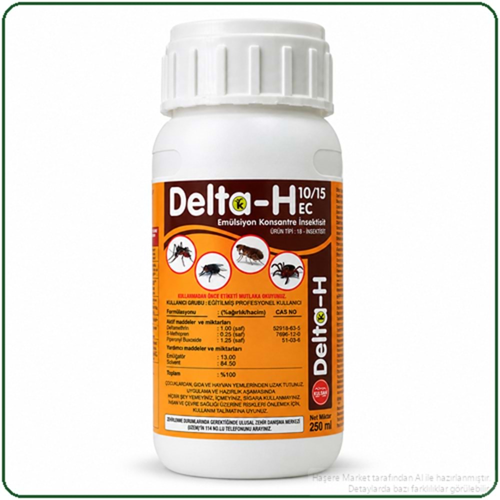 Delta-H 10/15 EC Kokulu Haşere İlacı | 250 Ml