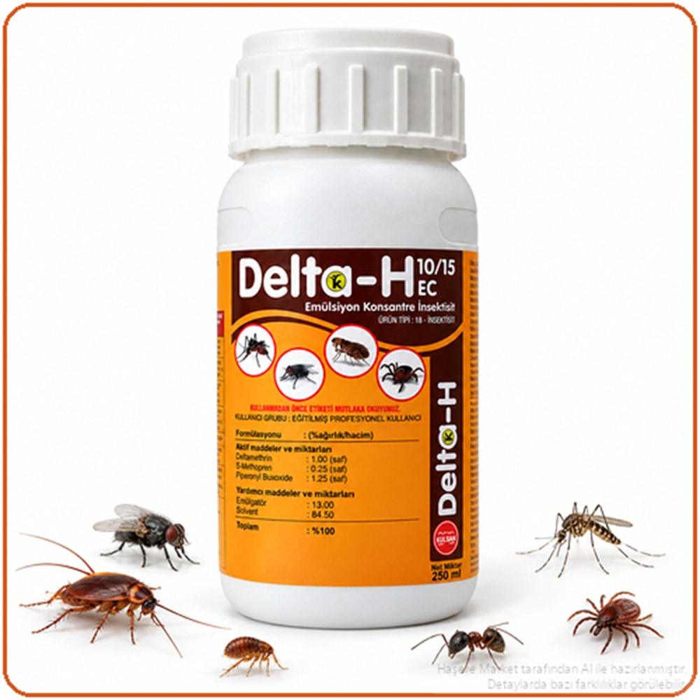 Delta-H 10/15 EC Kokulu Haşere İlacı | 250 Ml