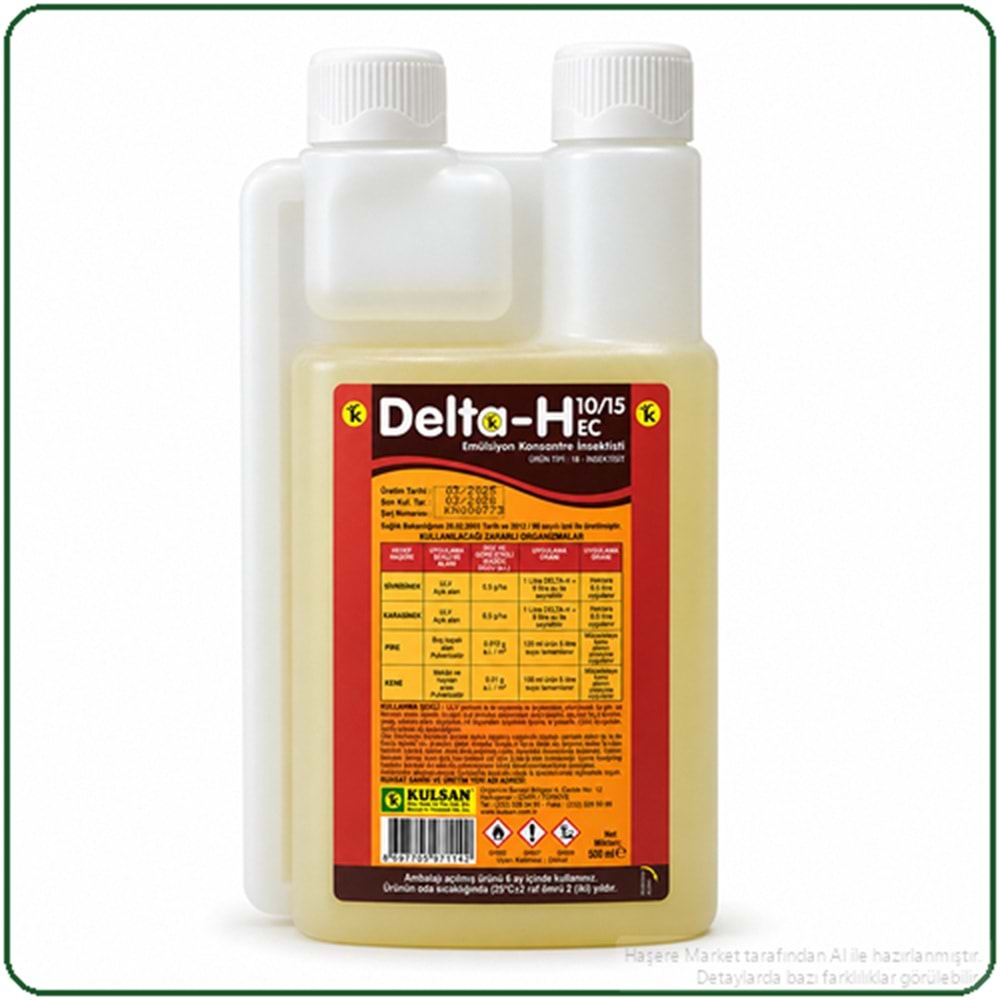 Delta-H 10/15 EC Kokulu Haşere İlacı | 500 Ml