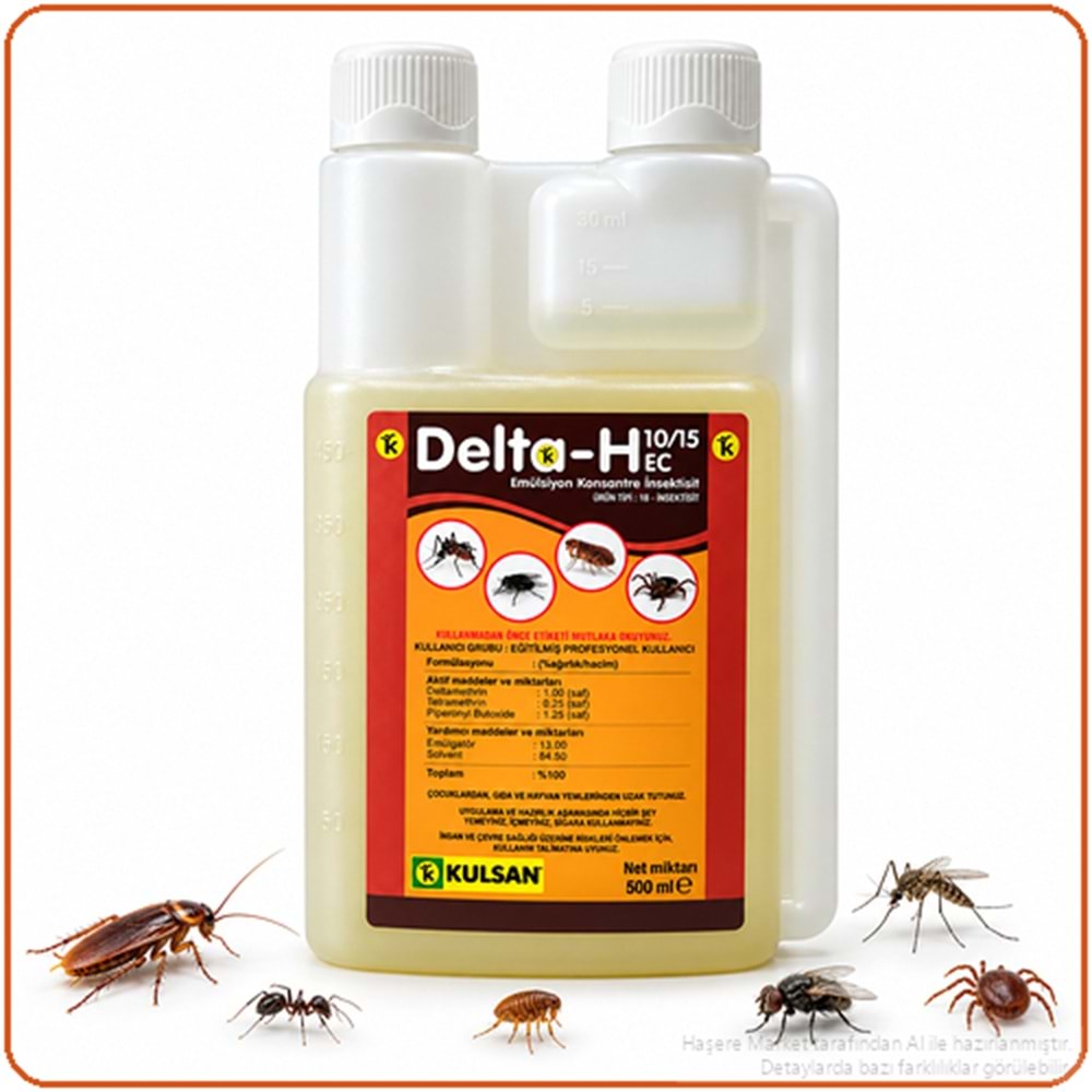 Delta-H 10/15 EC Kokulu Haşere İlacı | 500 Ml