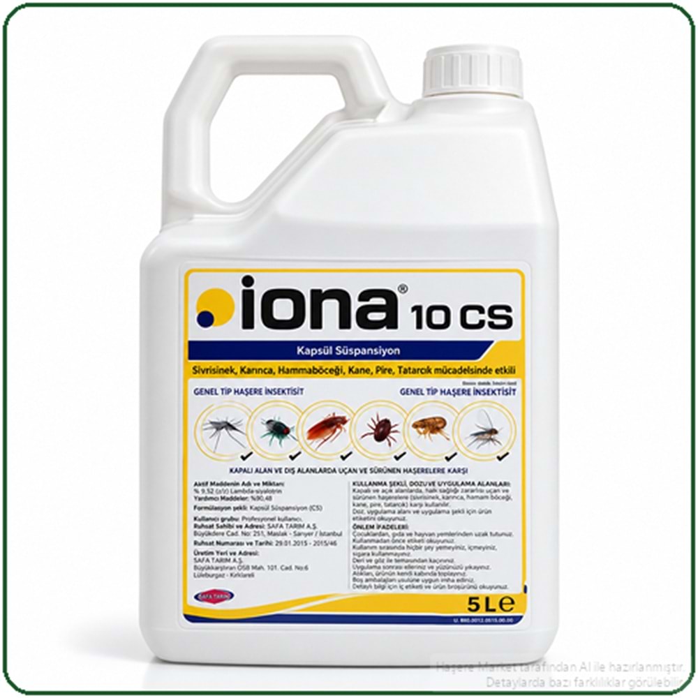 İona 10 CS Kokusuz Haşere İlacı | 5 Litre