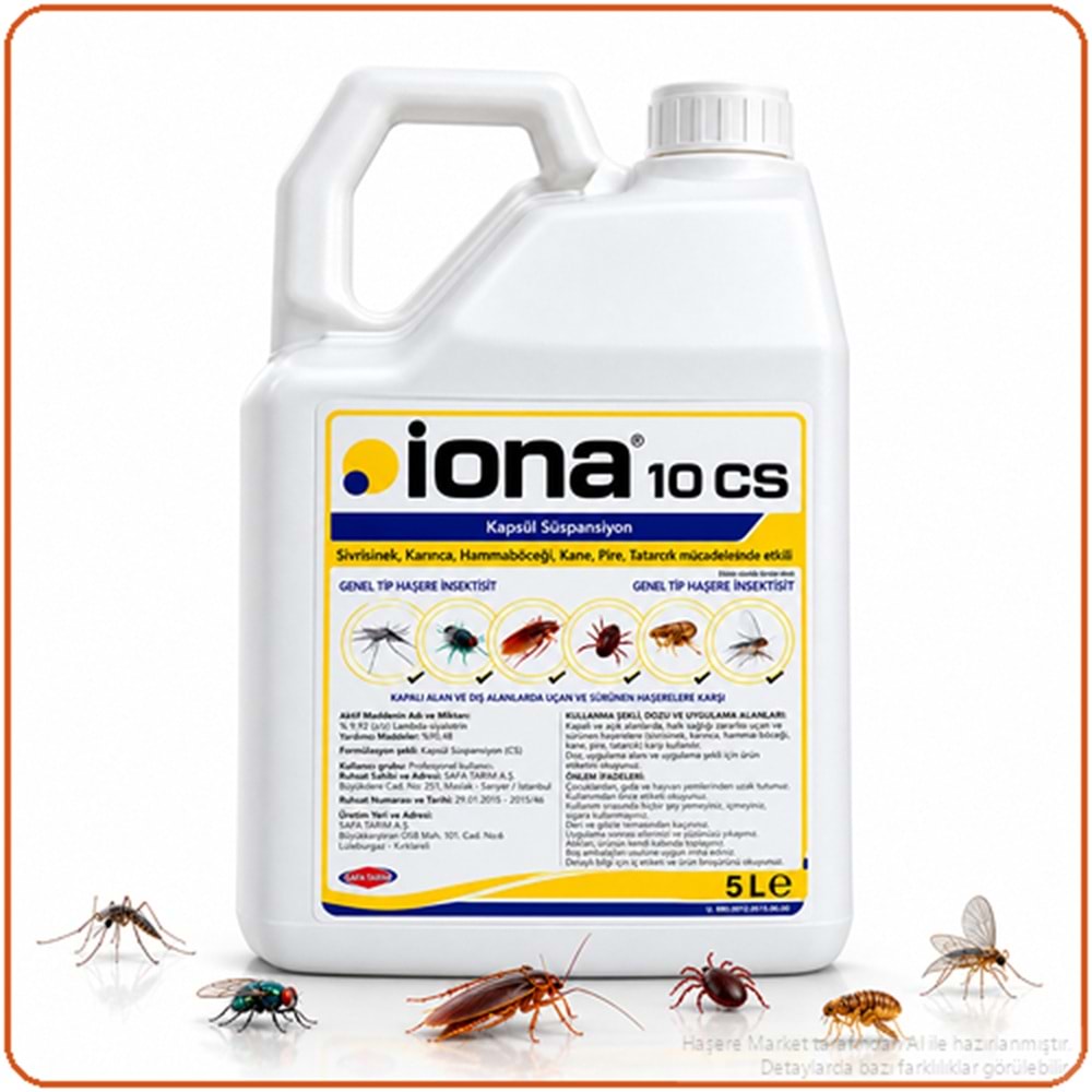 İona 10 CS Kokusuz Haşere İlacı | 5 Litre