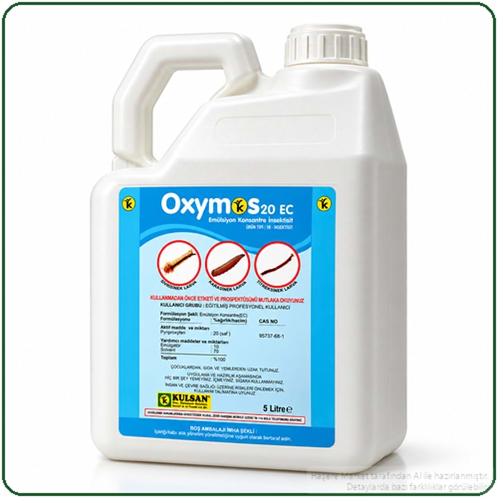 Oxymos 20 EC Larvasit Haşere İlacı | Karasinek | Sivrisinek | 5 Litre