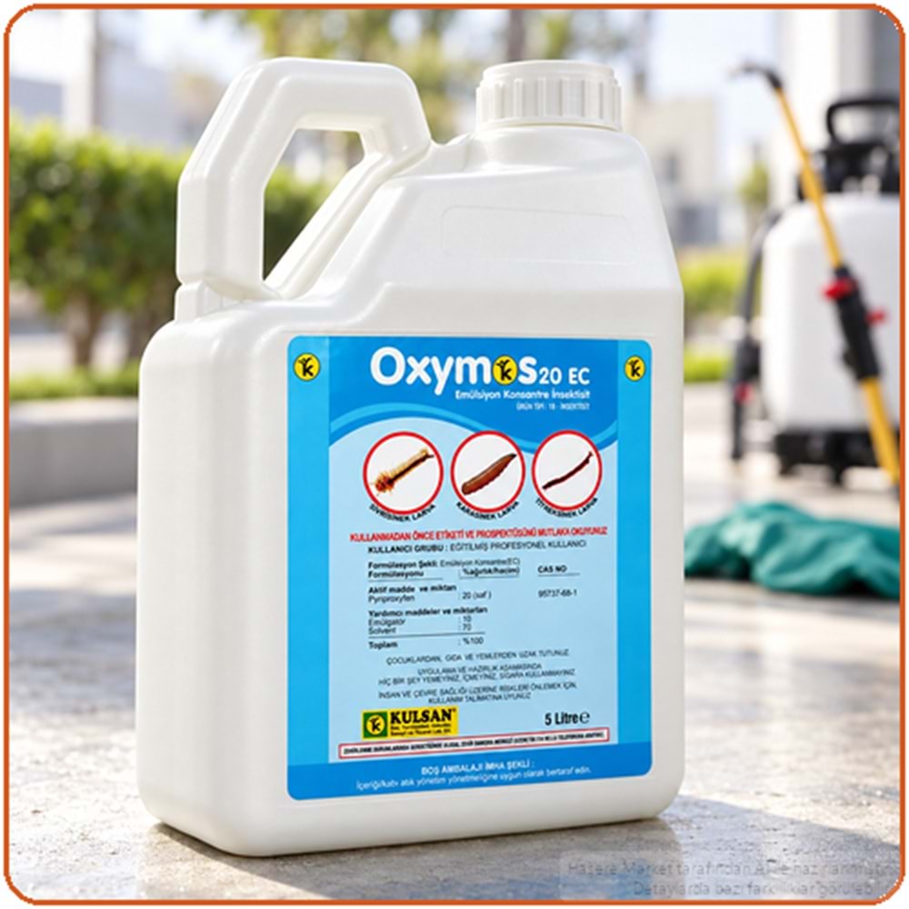 Oxymos 20 EC Larvasit Haşere İlacı | Karasinek | Sivrisinek | 5 Litre