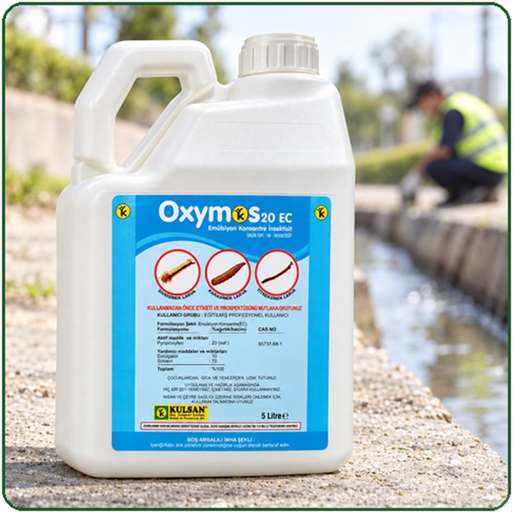 Oxymos 20 EC Larvasit Haşere İlacı | Karasinek | Sivrisinek | 5 Litre