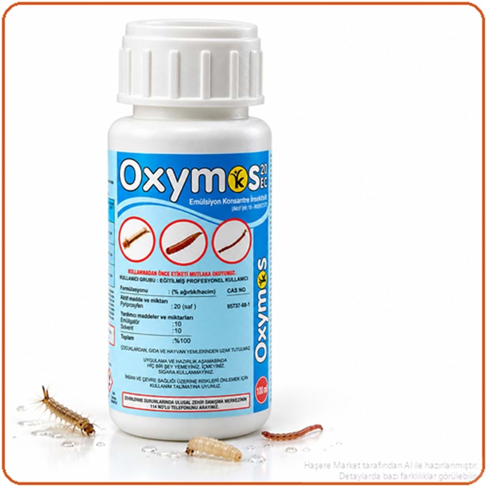 Oxymos 20 EC Larvasit Haşere İlacı | Karasinek | Sivrisinek | 100 Ml