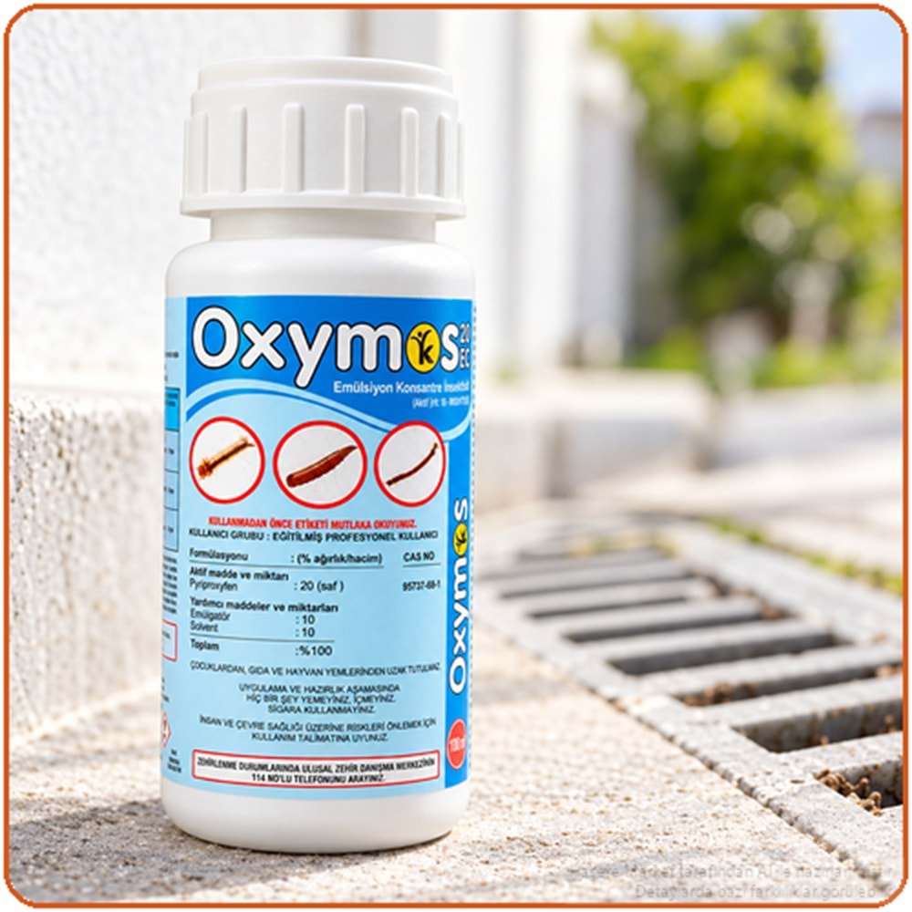 Oxymos 20 EC Larvasit Haşere İlacı | Karasinek | Sivrisinek | 100 Ml