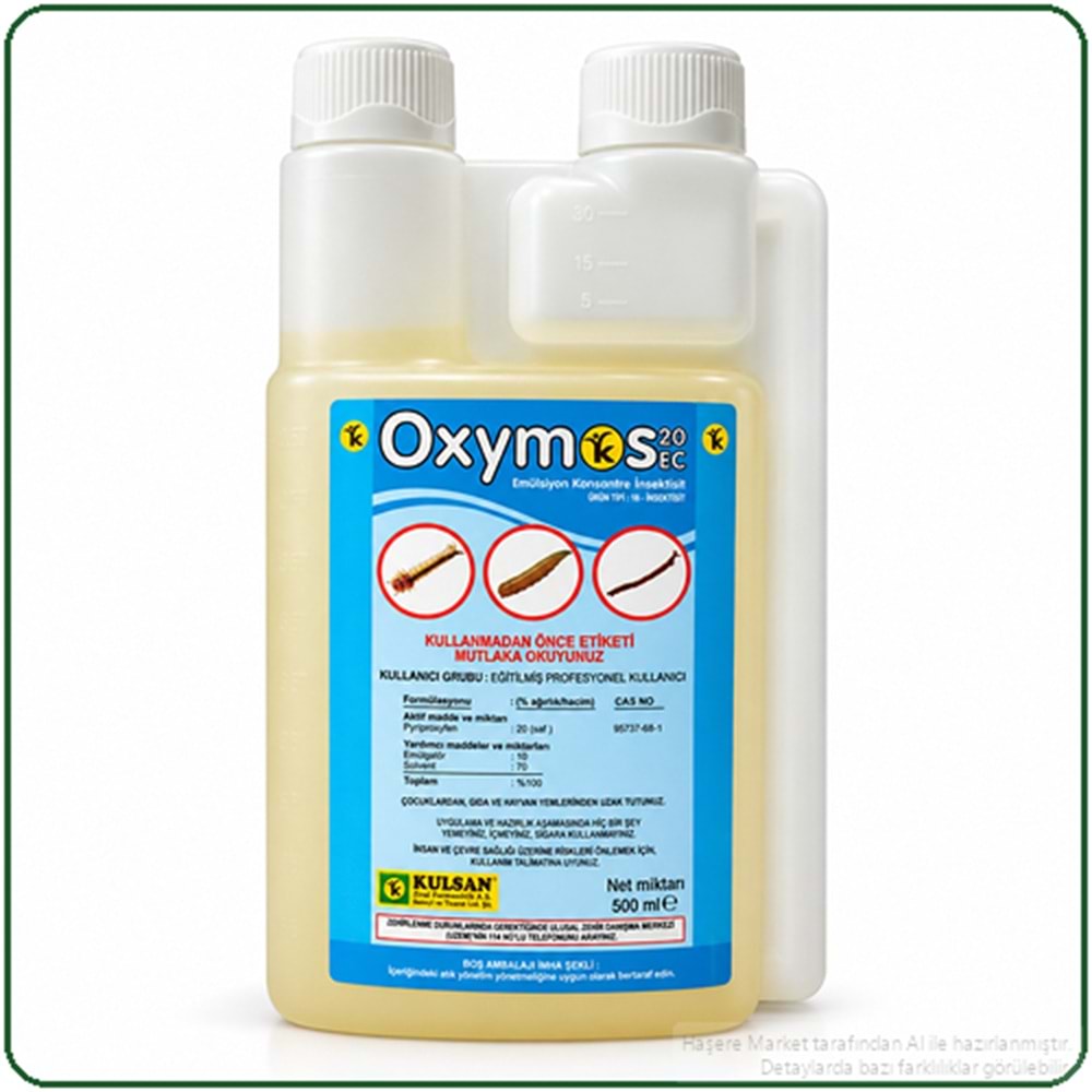 Oxymos 20 EC Larvasit Haşere İlacı | Karasinek | Sivrisinek | 500 Ml