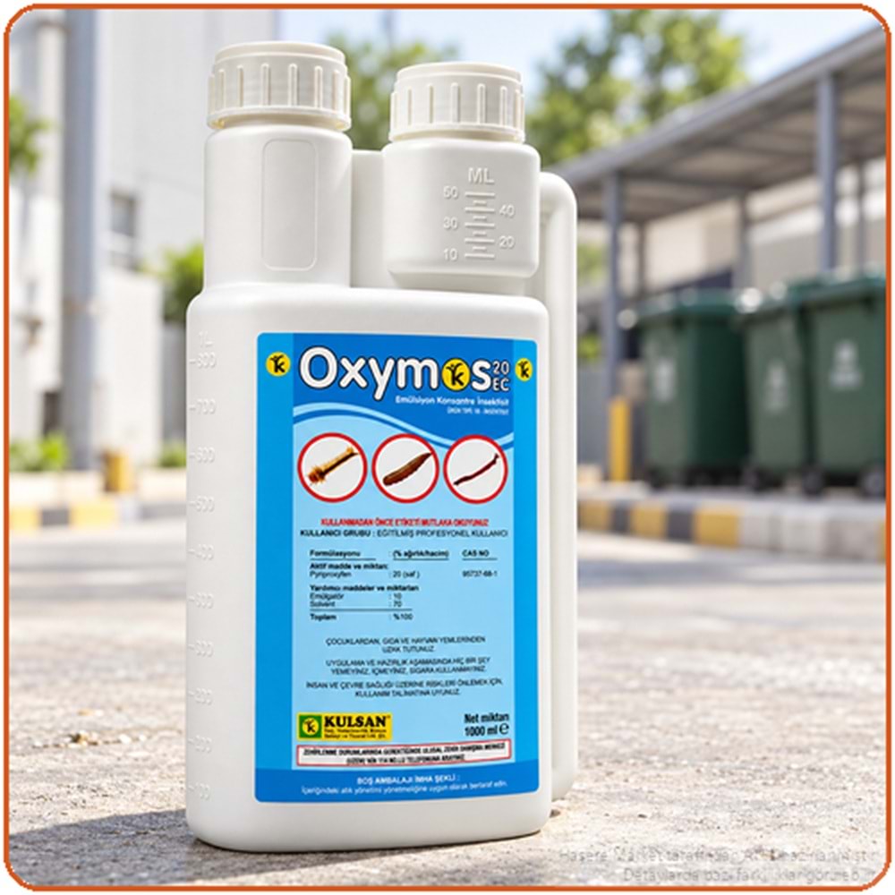 Oxymos 20 EC Larvasit Haşere İlacı| Karasinek | Sivrisinek | 1 Litre