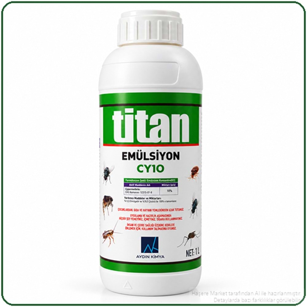 Titan Emülsiyon CY10 Kokulu Haşere İlacı | 1 Litre