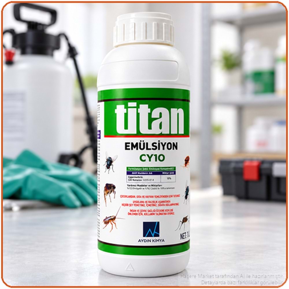 Titan Emülsiyon CY10 Kokulu Haşere İlacı | 1 Litre