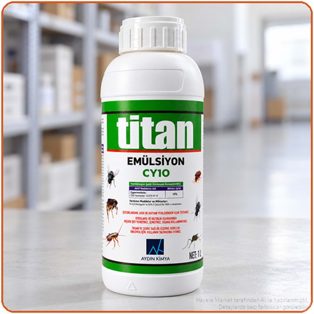 Titan Emülsiyon CY10 Kokulu Haşere İlacı | 1 Litre