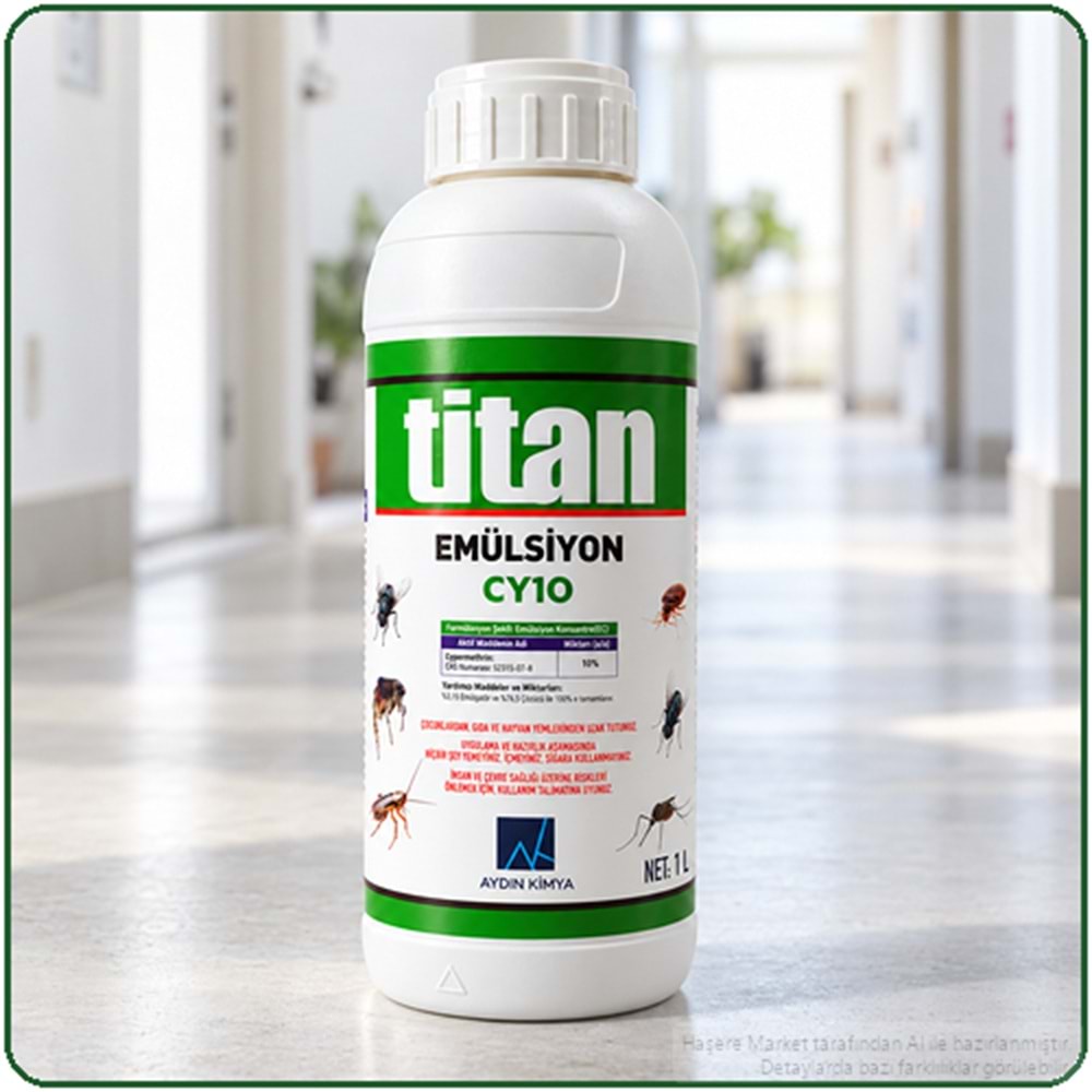Titan Emülsiyon CY10 Kokulu Haşere İlacı | 1 Litre