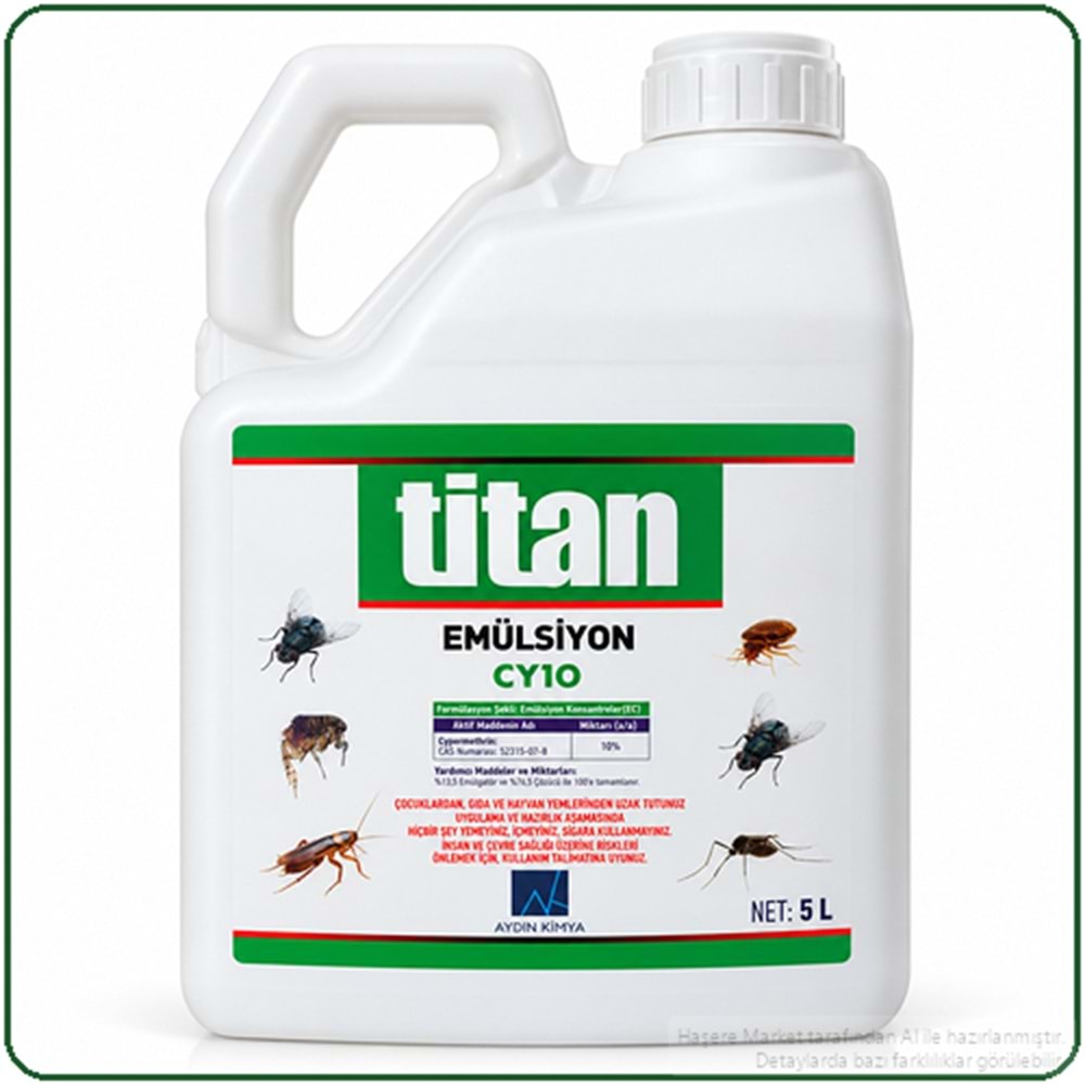 Titan Emülsiyon CY10 Kokulu Haşere İlacı | 5 Litre