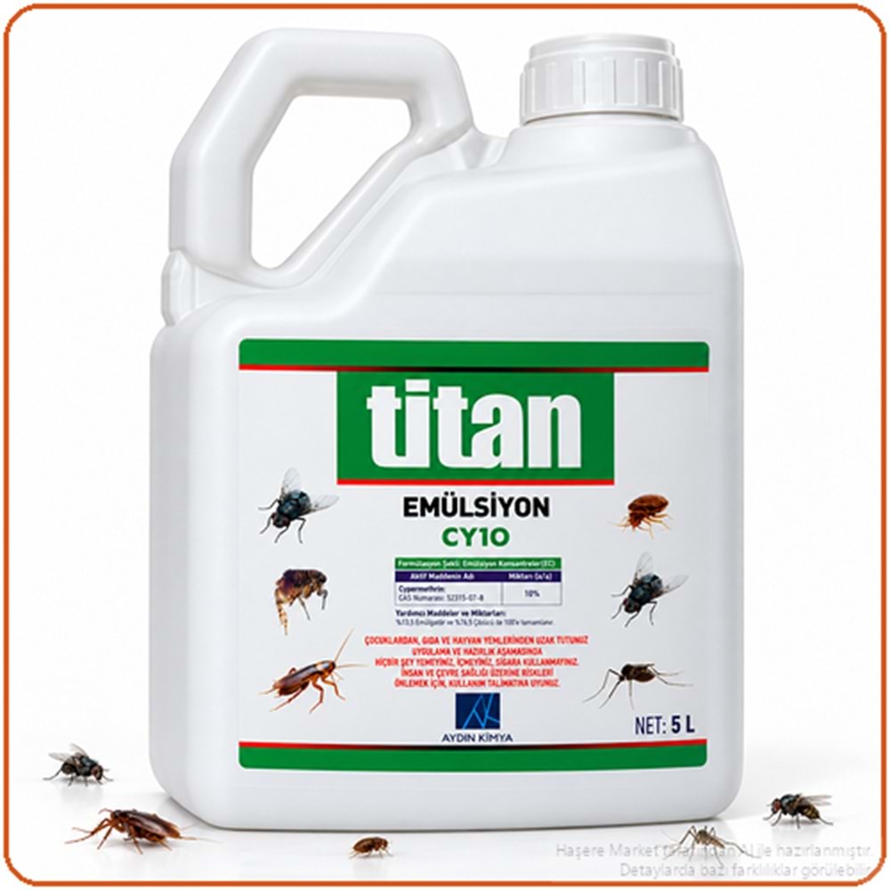 Titan Emülsiyon CY10 Kokulu Haşere İlacı | 5 Litre