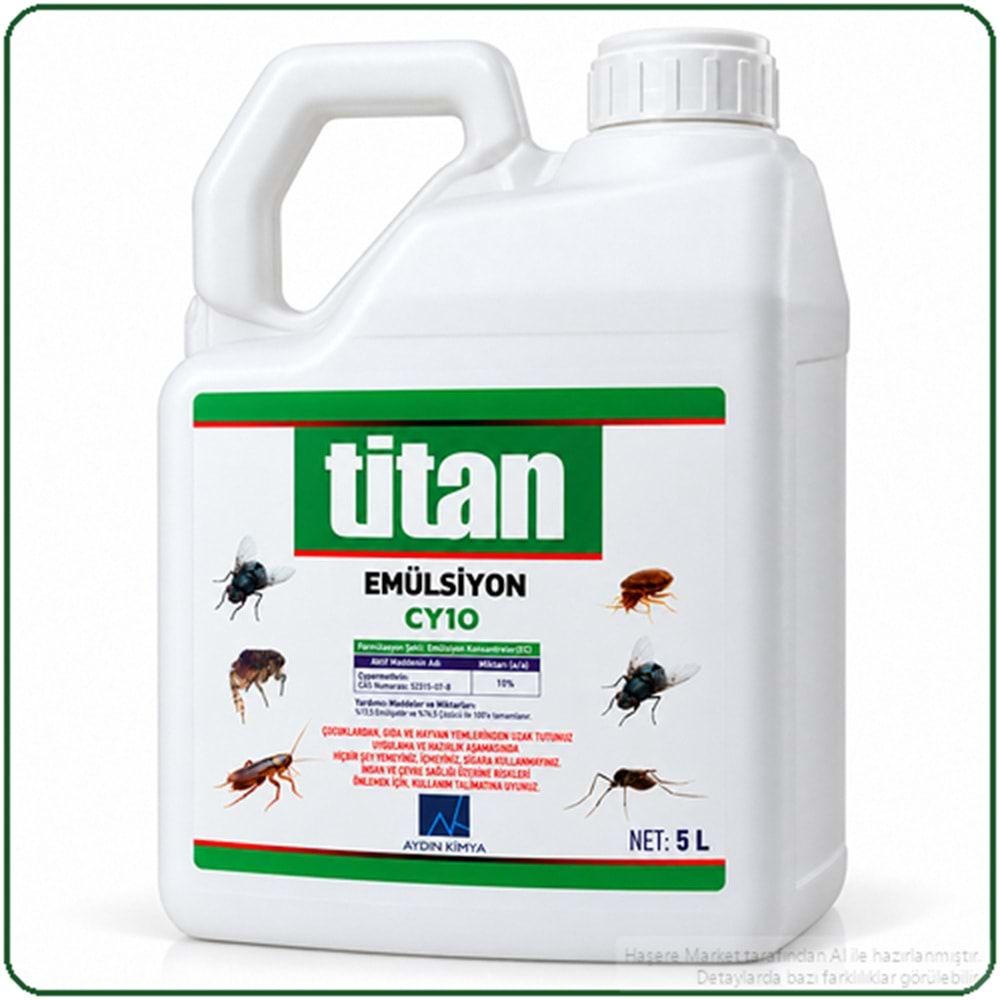 Titan Emülsiyon CY10 Kokulu Haşere İlacı | 5 Litre