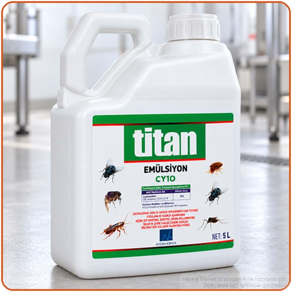 Titan Emülsiyon CY10 Kokulu Haşere İlacı | 5 Litre