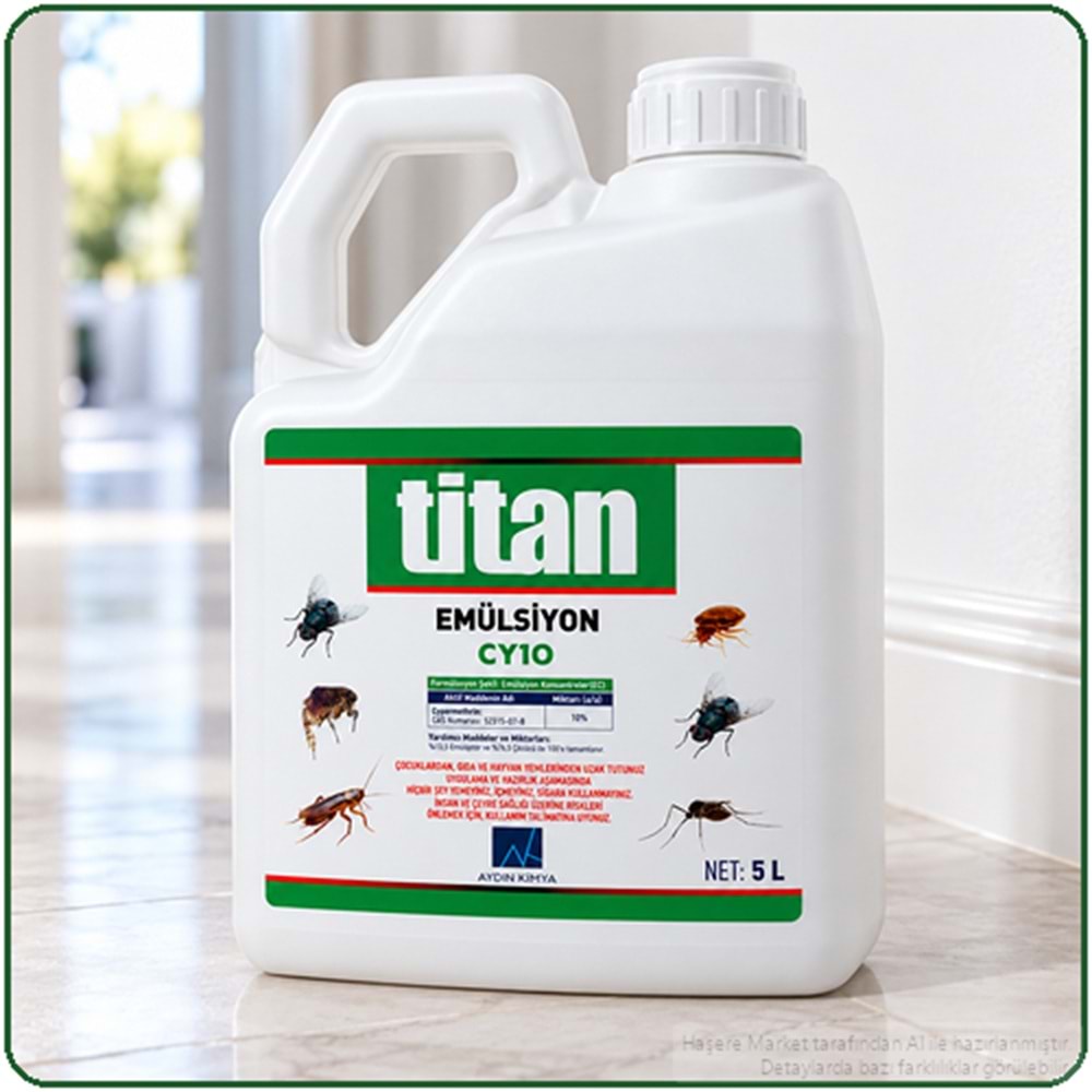 Titan Emülsiyon CY10 Kokulu Haşere İlacı | 5 Litre
