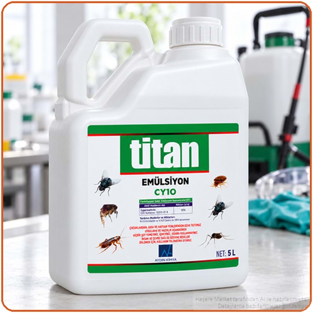 Titan Emülsiyon CY10 Kokulu Haşere İlacı | 5 Litre
