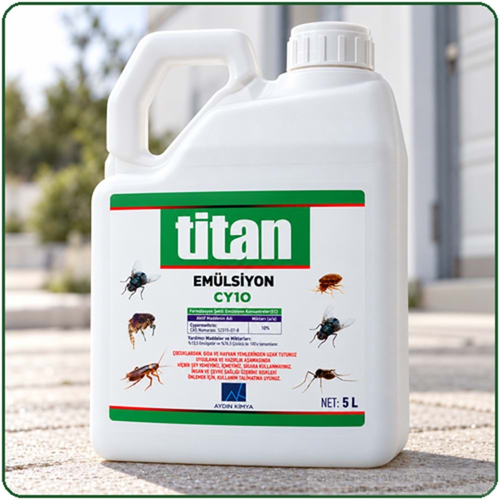 Titan Emülsiyon CY10 Kokulu Haşere İlacı | 5 Litre