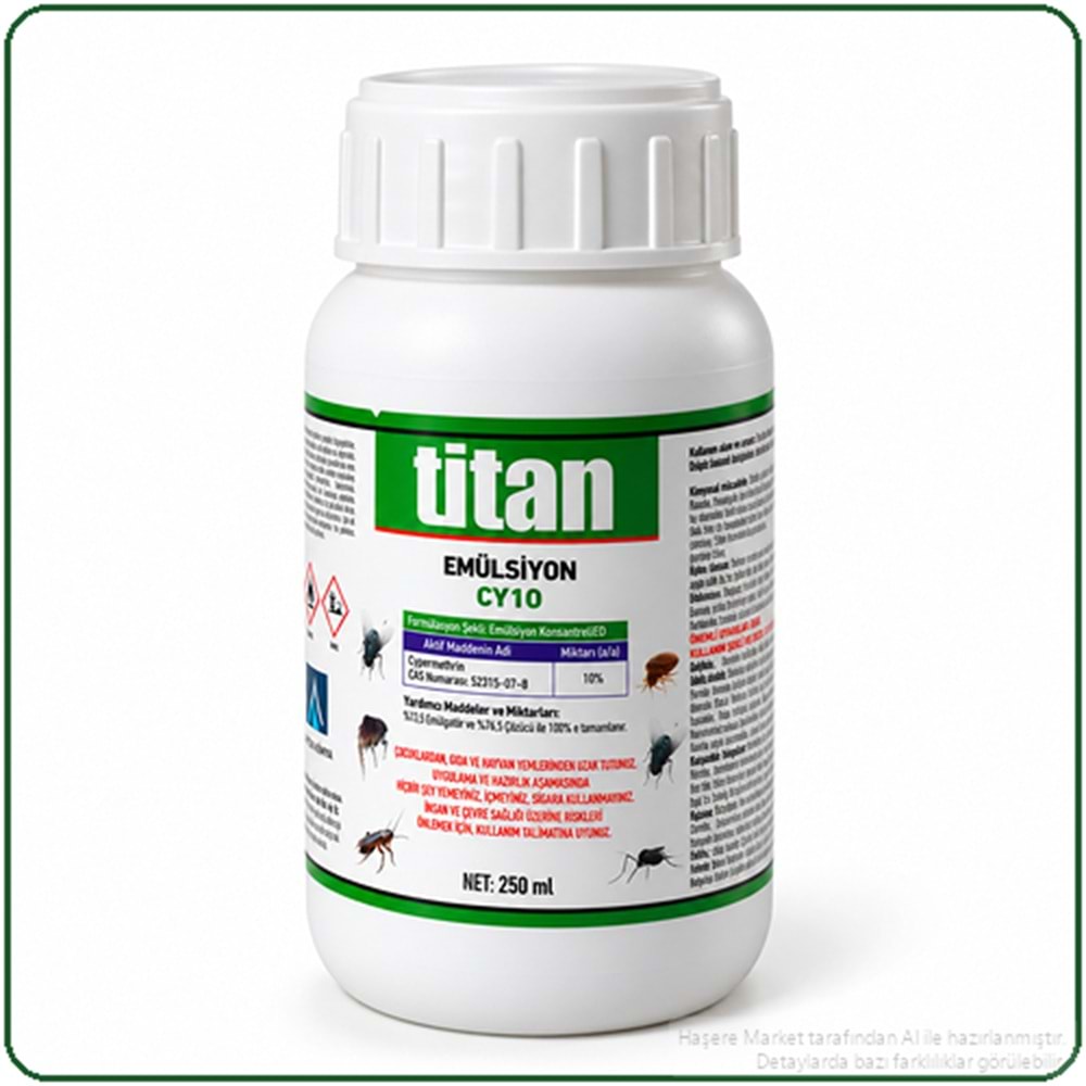 Titan Emülsiyon CY10 Kokulu Haşere İlacı | 250 Ml